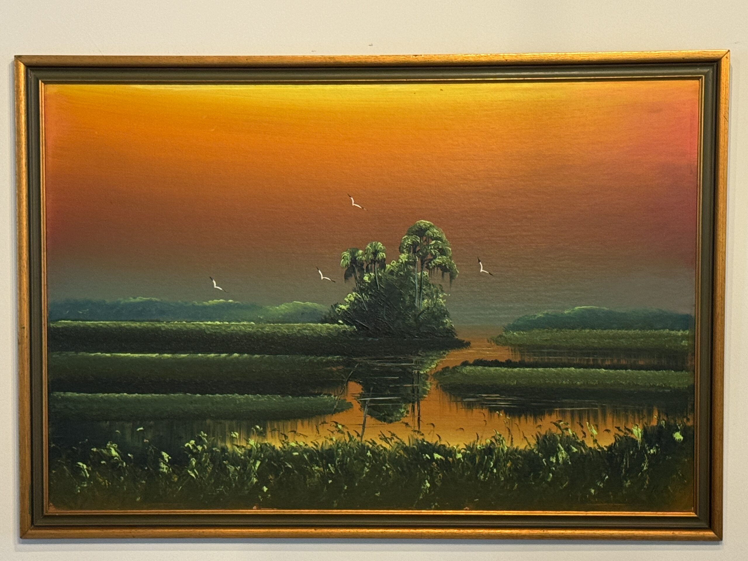 Willie Daniels signed Al Black amazing sunset glow fire sky