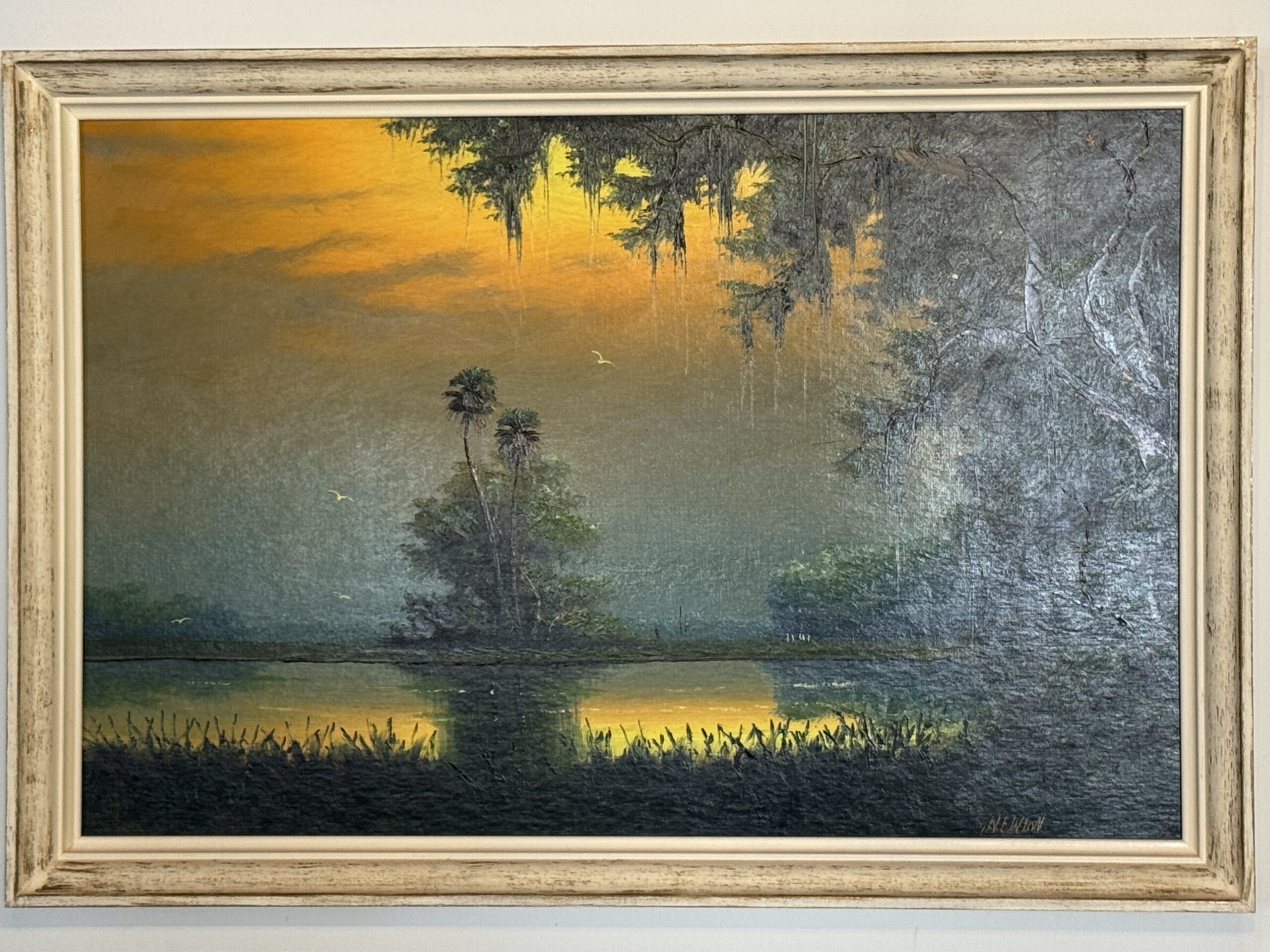 Sam Newton…backwater sunset over spoil island